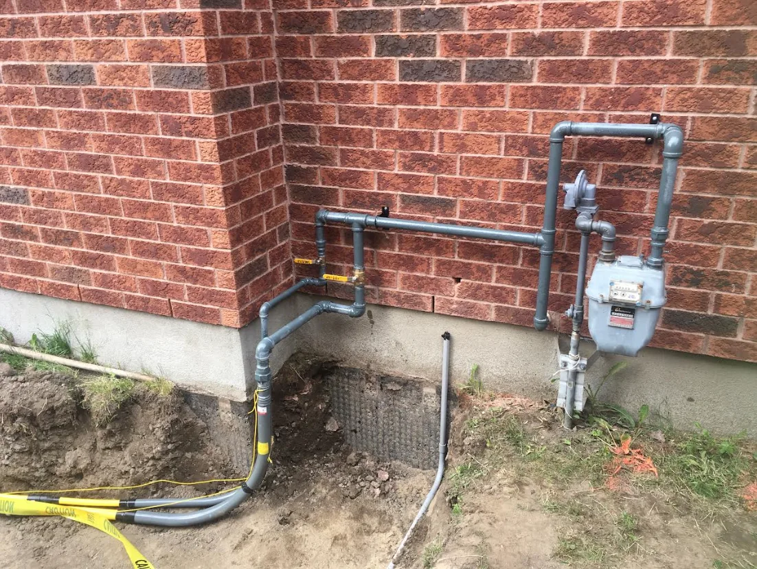 Gas line installation